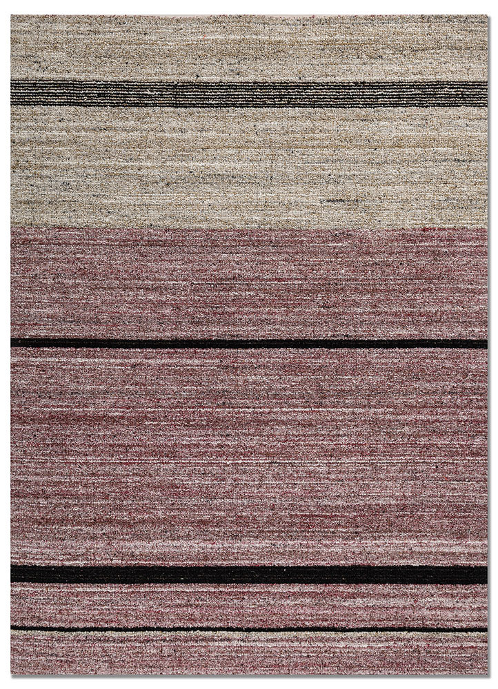 aprezo red and orange wool and viscose hand loom Rug - HeadShot