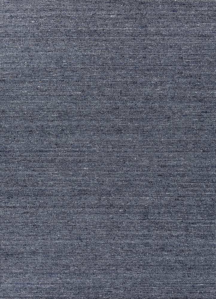 grey and black grey and black wool and viscose hand loom Rug