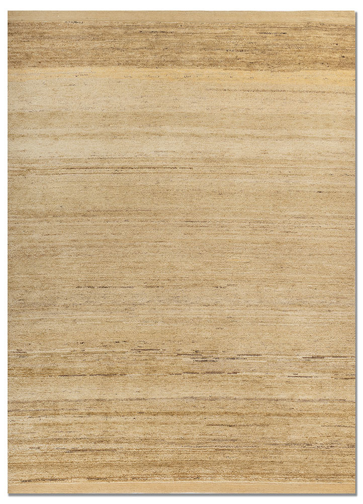 aprezo gold wool hand knotted Rug - HeadShot