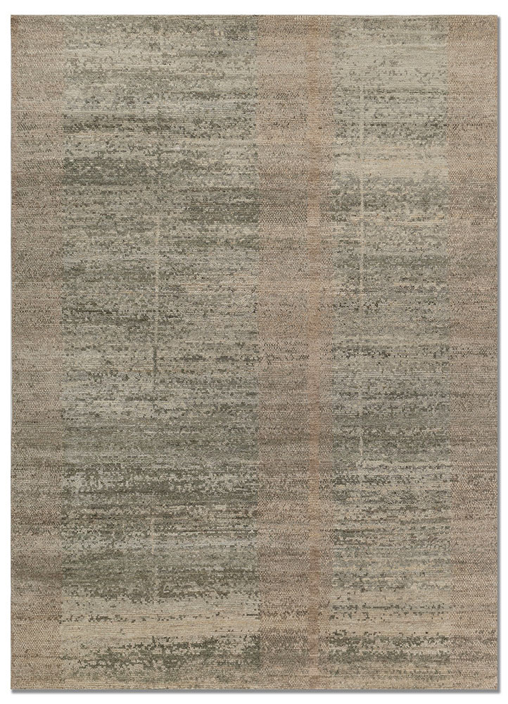 blythe green wool hand knotted Rug - HeadShot
