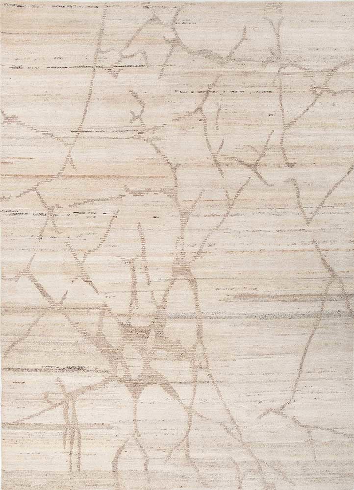 manifest ivory afghan wool hand knotted Rug - HeadShot