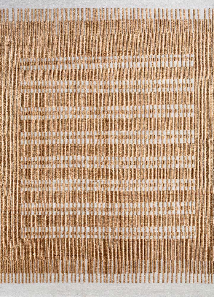 manifest beige and brown wool hand knotted Rug - HeadShot