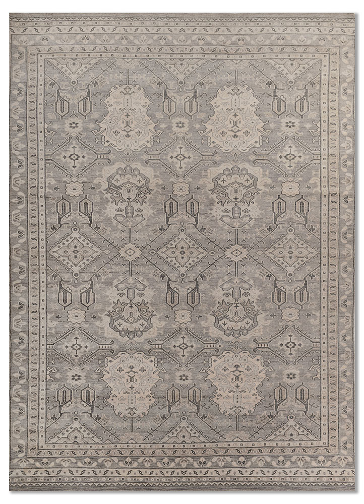 thyme blue wool hand knotted Rug - HeadShot thyme blue wool hand knotted Rug - HeadShot