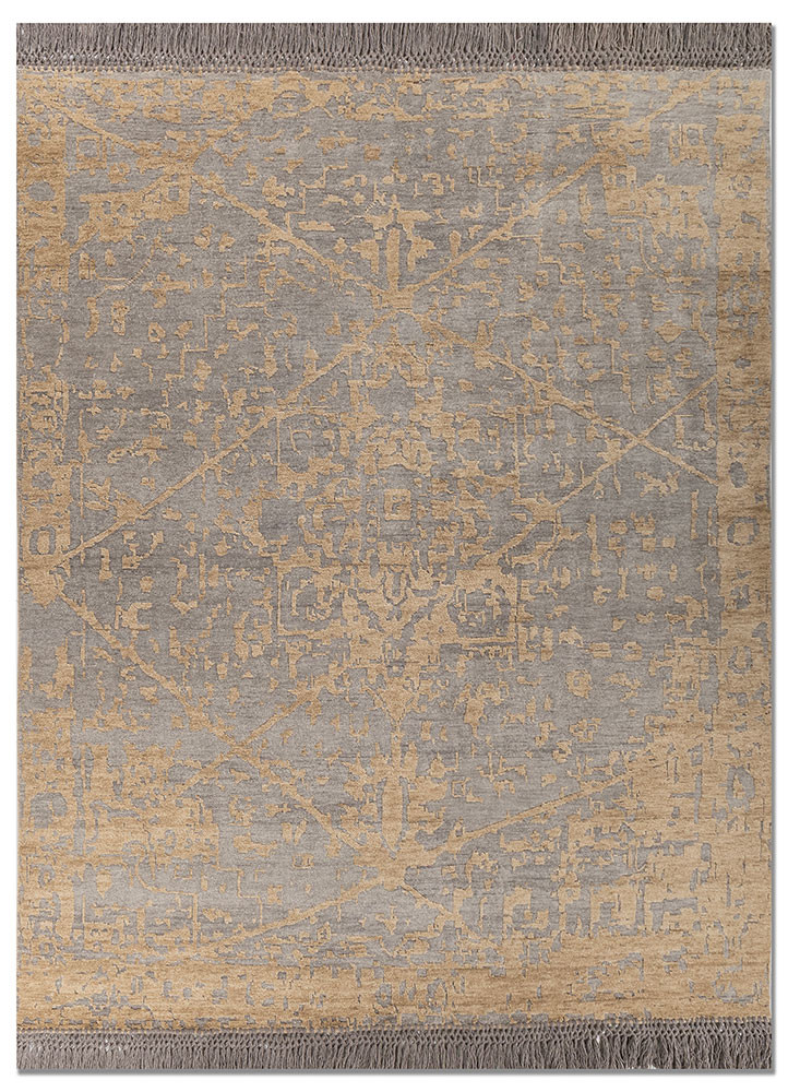 savana grey and black wool hand knotted Rug - HeadShot savana grey and black wool hand knotted Rug - HeadShot
