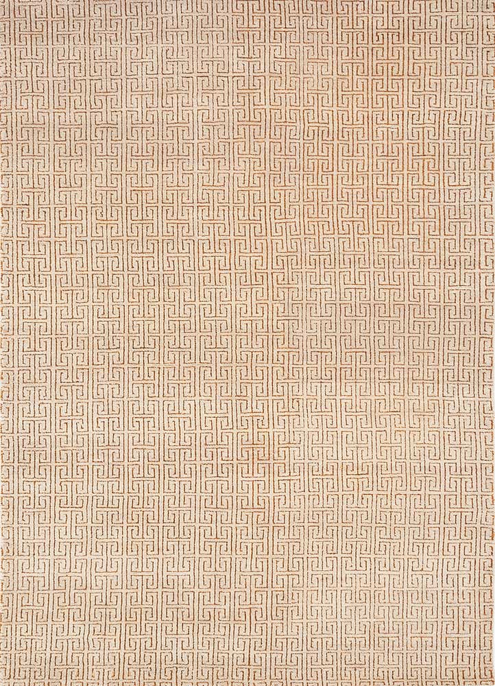  ivory wool hand knotted Rug