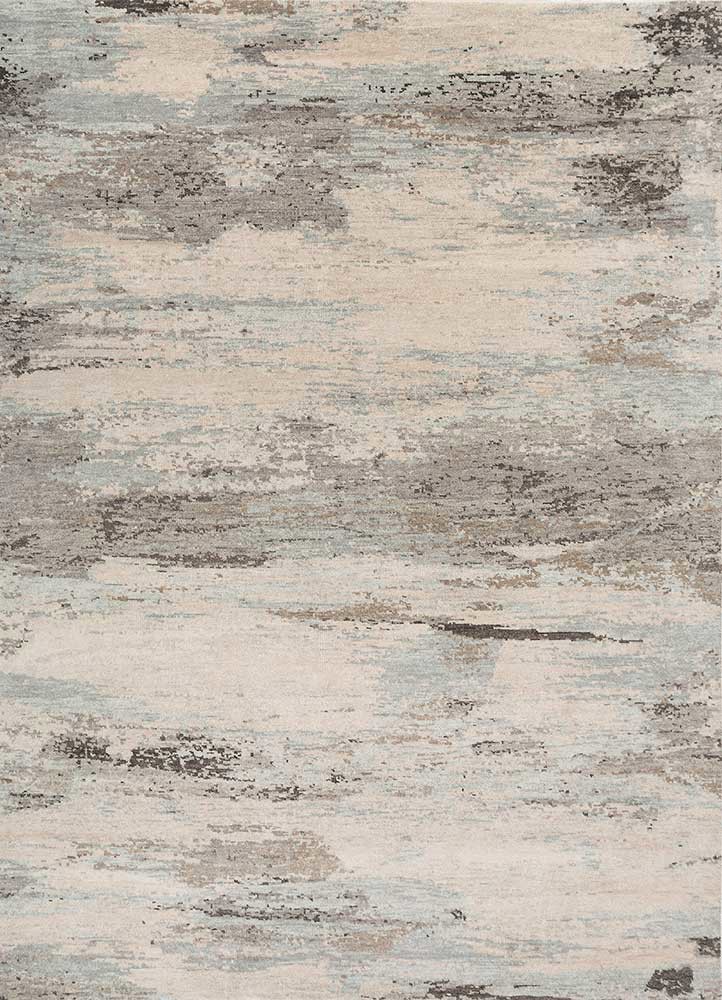  ivory wool hand knotted Rug