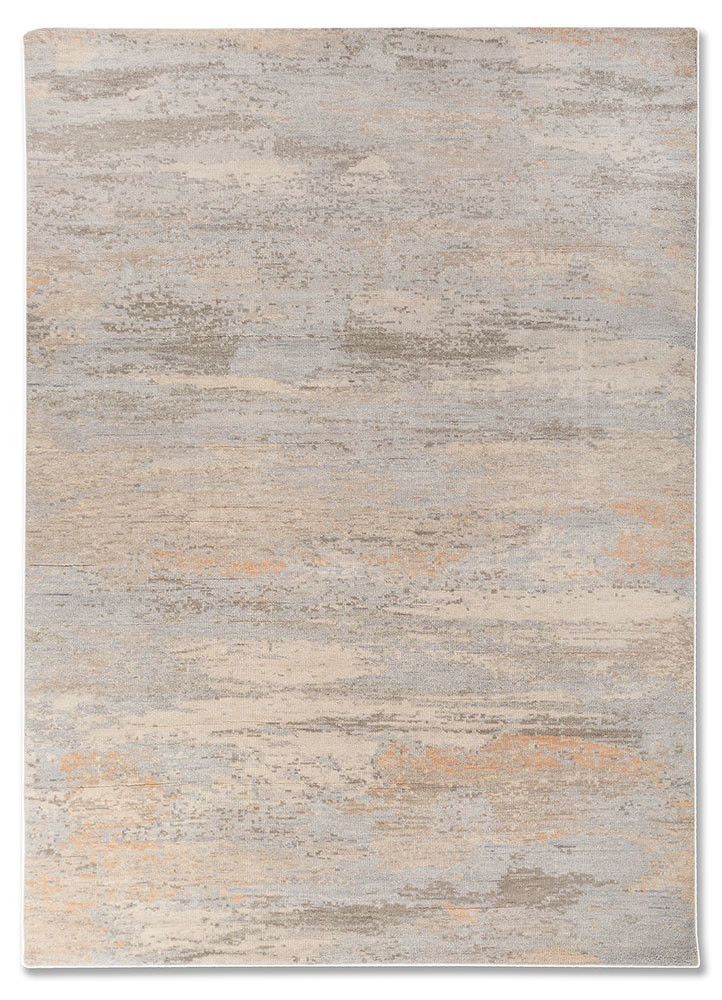 uvenuti grey and black wool hand knotted Rug - HeadShot