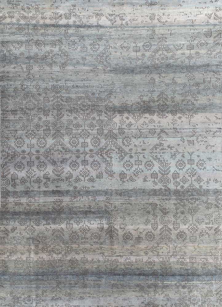 savana blue wool hand knotted Rug - HeadShot savana blue wool hand knotted Rug - HeadShot