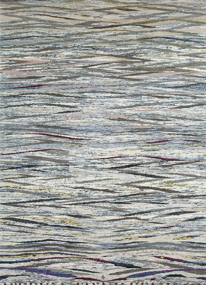 manchaha grey and black wool hand knotted Rug - HeadShot manchaha grey and black wool hand knotted Rug - HeadShot