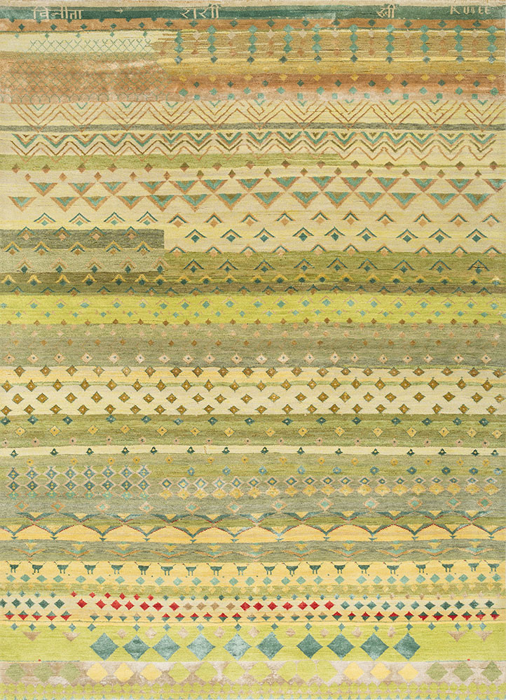 manchaha gold wool and bamboo silk hand knotted Rug - HeadShot manchaha gold wool and bamboo silk hand knotted Rug - HeadShot
