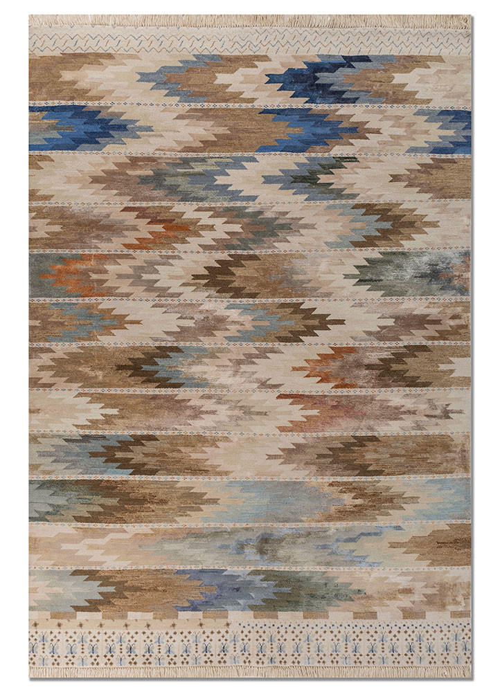 manchaha ivory wool and bamboo silk hand knotted Rug - HeadShot manchaha ivory wool and bamboo silk hand knotted Rug - HeadShot