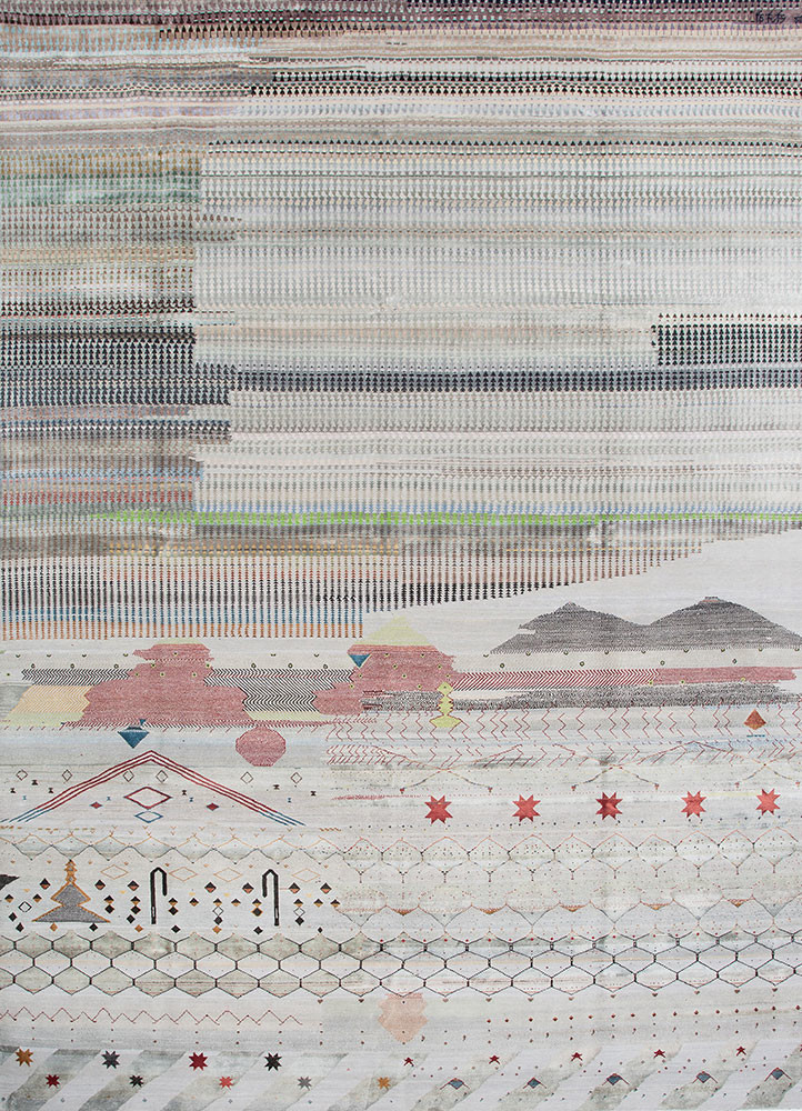 freedom manchaha blue wool and bamboo silk hand knotted Rug - HeadShot freedom manchaha blue wool and bamboo silk hand knotted Rug - HeadShot