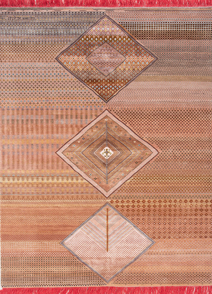 freedom manchaha pink and purple wool and bamboo silk hand knotted Rug - HeadShot freedom manchaha pink and purple wool and bamboo silk hand knotted Rug - HeadShot