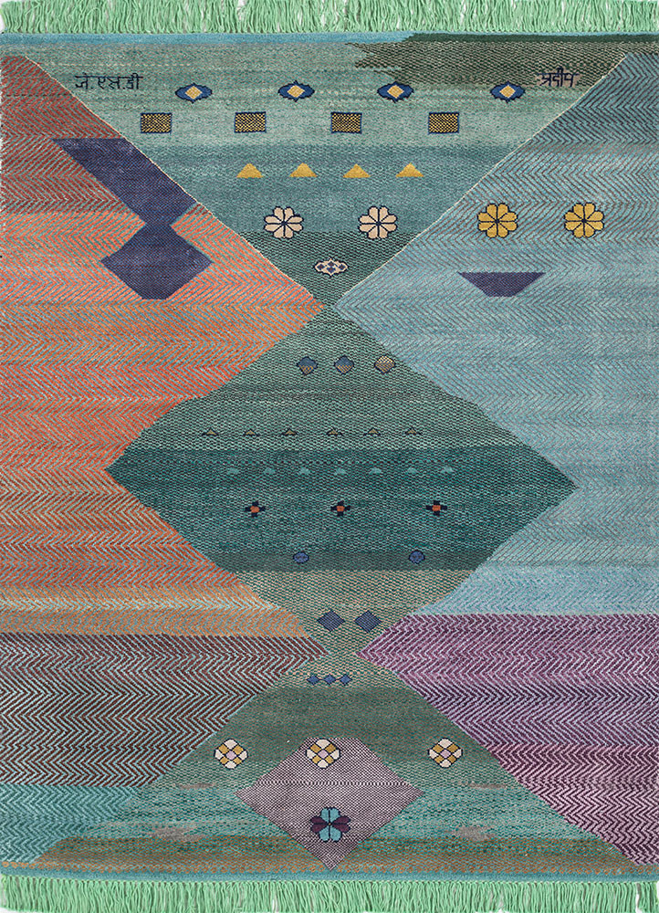 freedom manchaha green wool and bamboo silk hand knotted Rug - HeadShot freedom manchaha green wool and bamboo silk hand knotted Rug - HeadShot