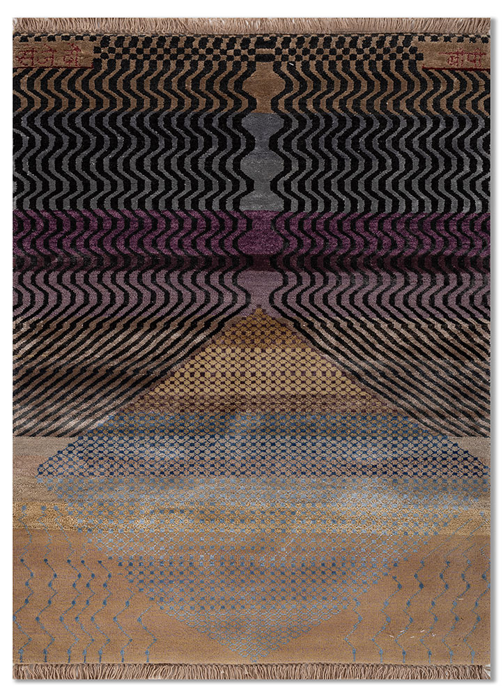 freedom manchaha gold wool and bamboo silk hand knotted Rug - HeadShot freedom manchaha gold wool and bamboo silk hand knotted Rug - HeadShot