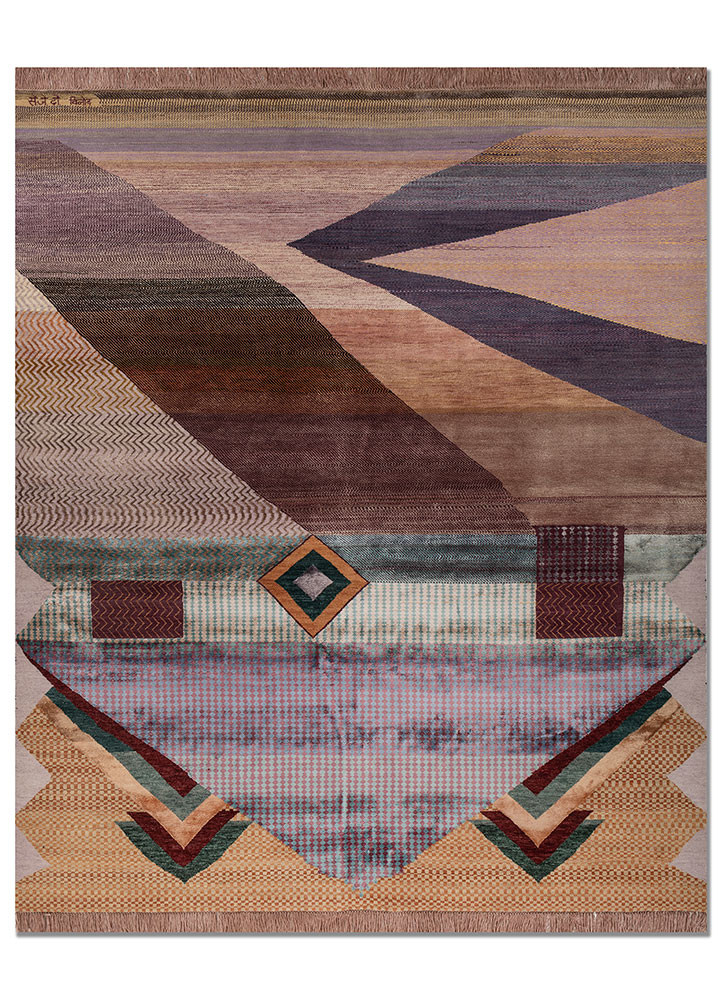 freedom manchaha blue wool and bamboo silk hand knotted Rug - HeadShot freedom manchaha blue wool and bamboo silk hand knotted Rug - HeadShot
