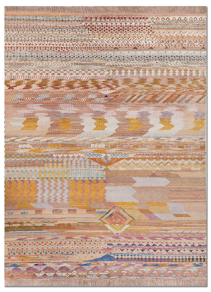 freedom manchaha ivory wool and bamboo silk hand knotted Rug - HeadShot freedom manchaha ivory wool and bamboo silk hand knotted Rug - HeadShot