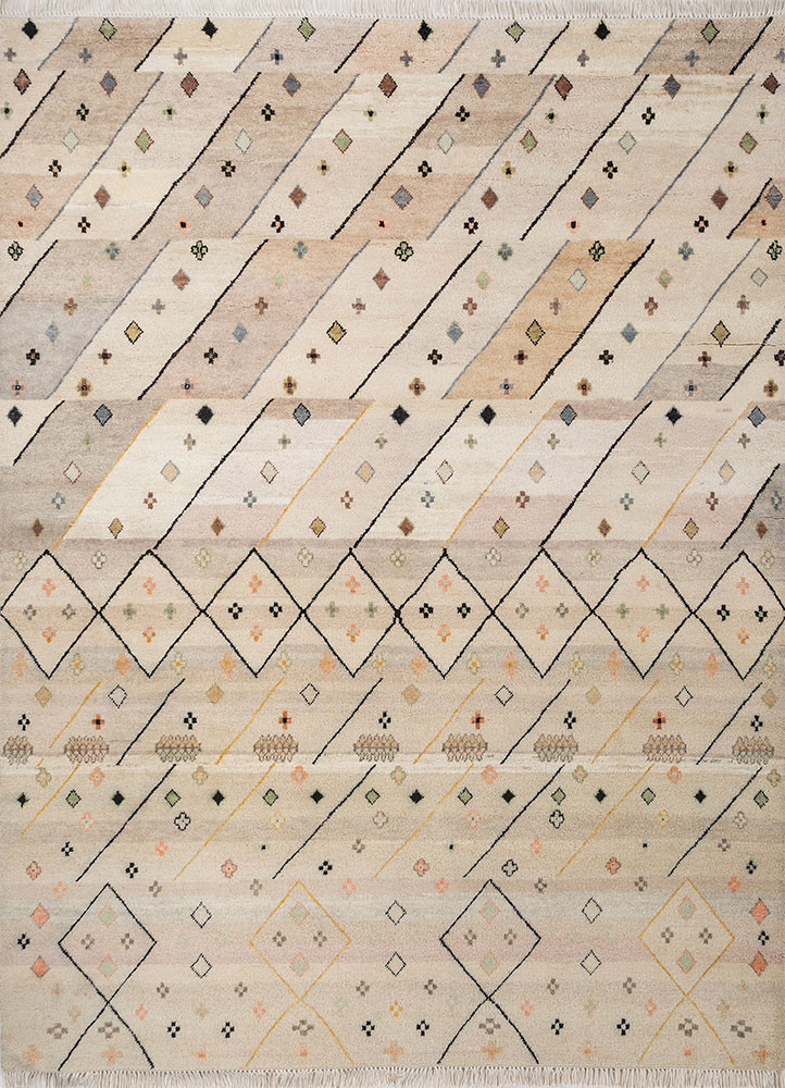 manchaha ivory wool hand knotted Rug - HeadShot manchaha ivory wool hand knotted Rug - HeadShot