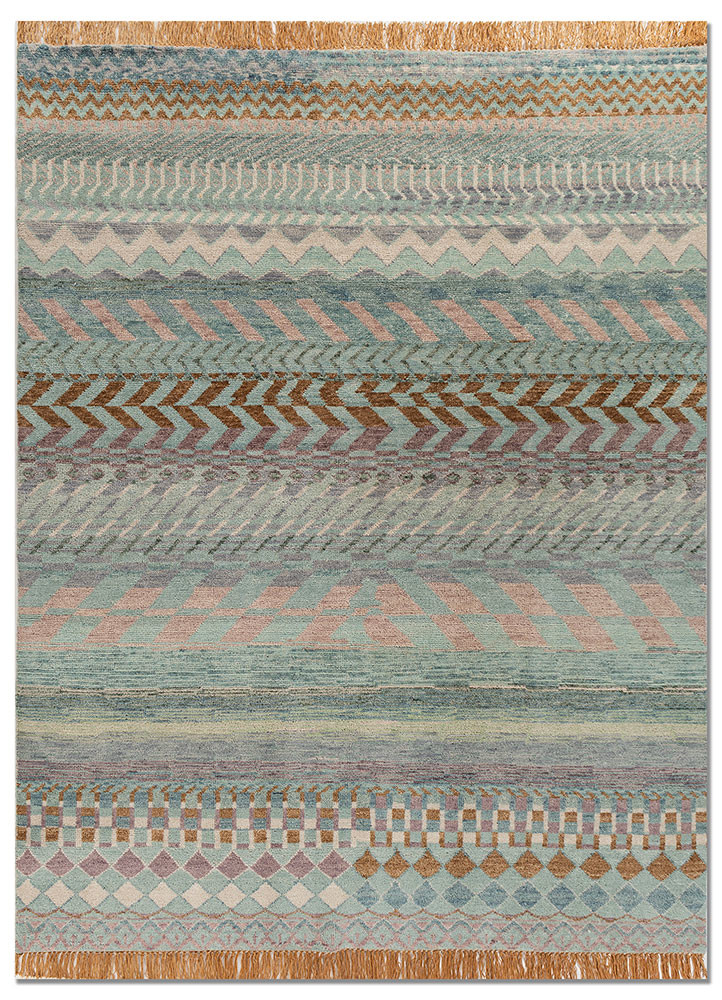 manchaha blue wool hand knotted Rug - HeadShot manchaha blue wool hand knotted Rug - HeadShot