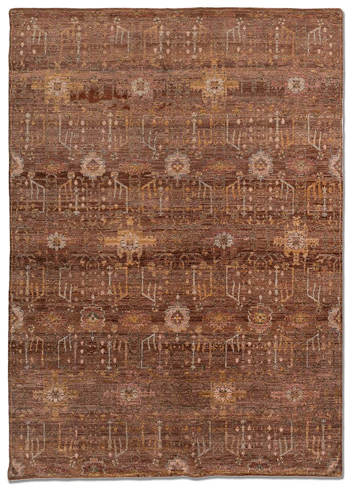 aprezo red and orange wool hand knotted Rug - HeadShot aprezo red and orange wool hand knotted Rug - HeadShot