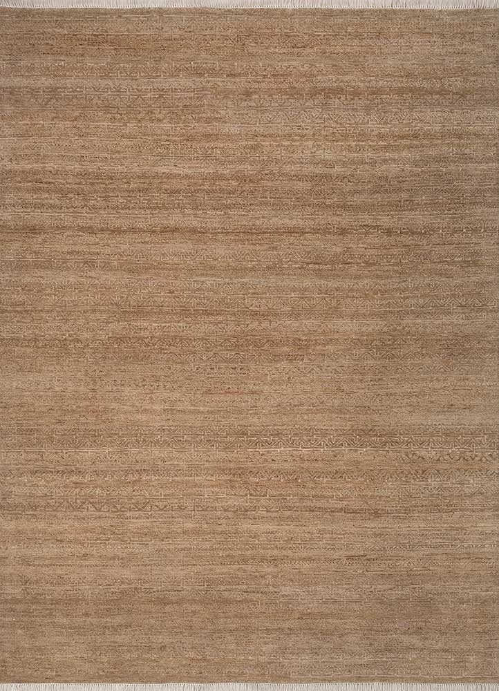 viscaya beige and brown afghan wool hand knotted Rug