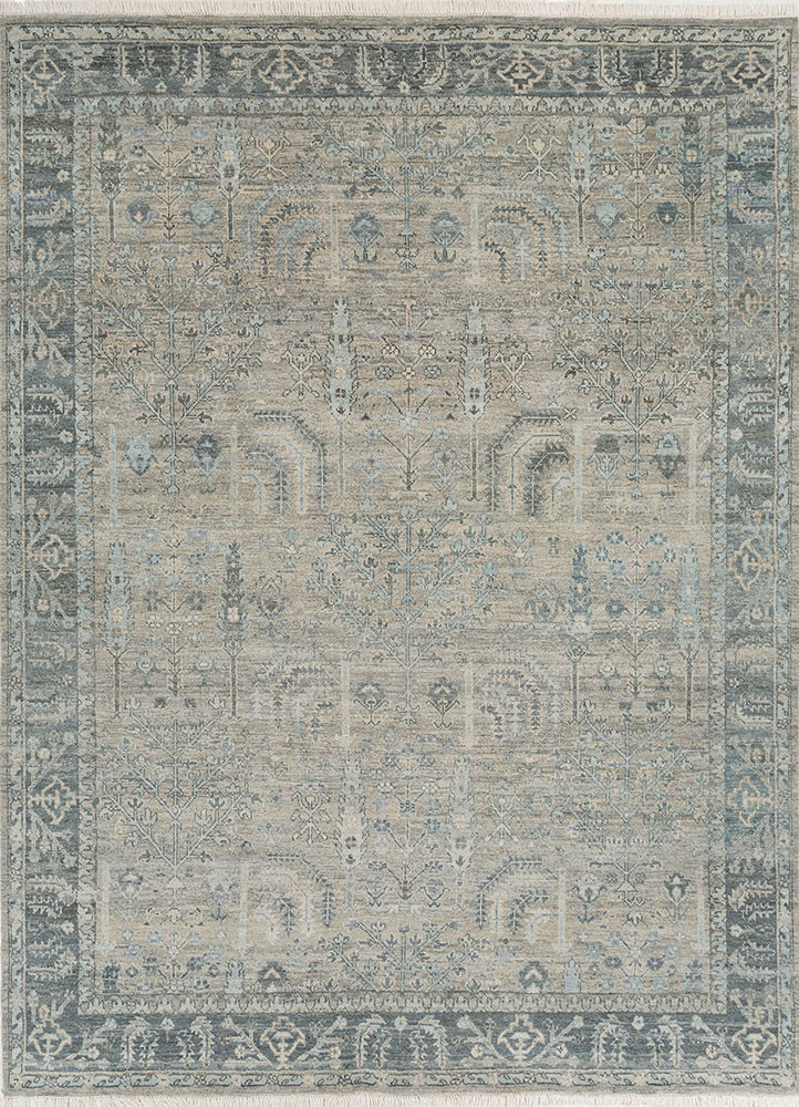erbe blue afghan wool hand knotted Rug - HeadShot erbe blue afghan wool hand knotted Rug - HeadShot
