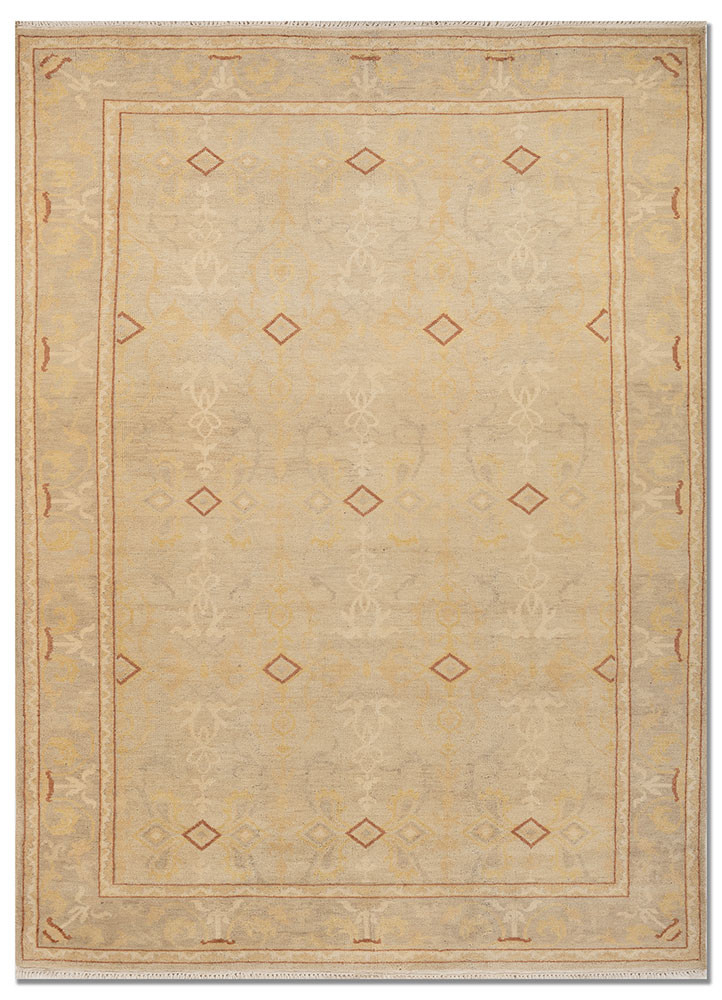 erbe gold wool hand knotted Rug - HeadShot