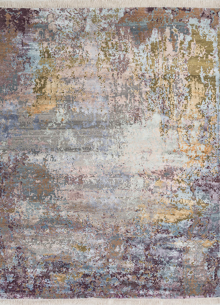 uvenuti pink and purple wool and bamboo silk hand knotted Rug - HeadShot uvenuti pink and purple wool and bamboo silk hand knotted Rug - HeadShot