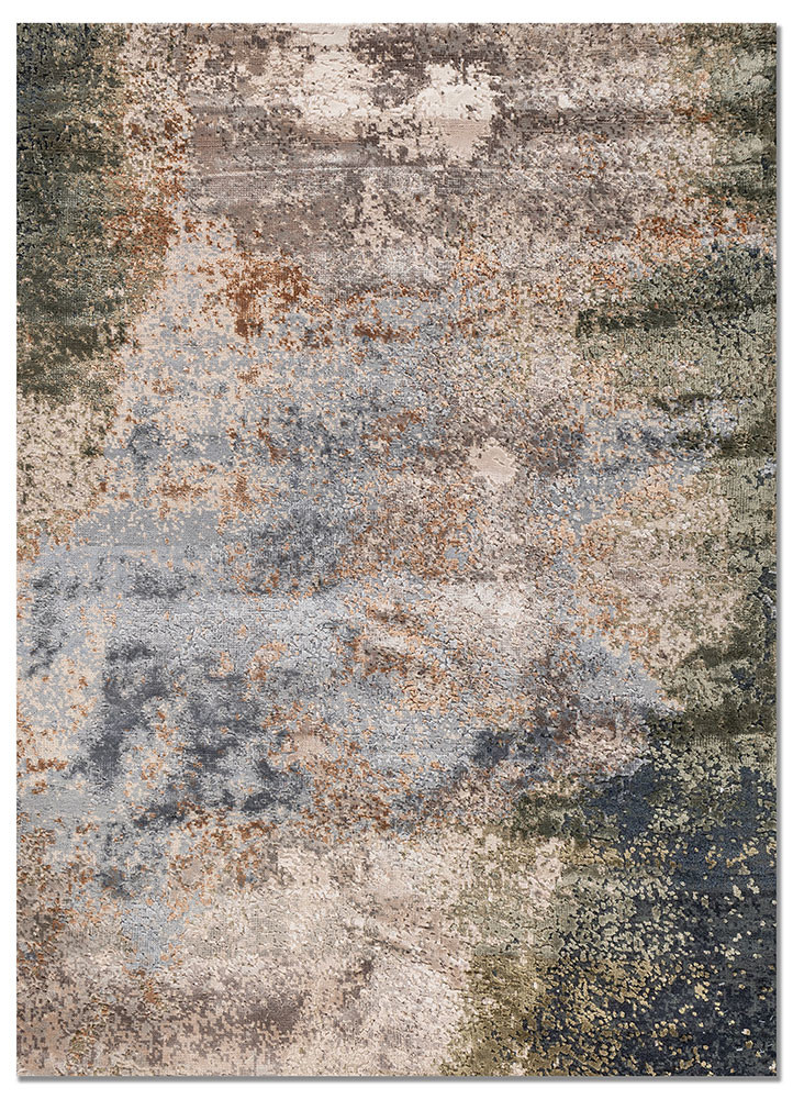 uvenuti ivory wool and bamboo silk hand knotted Rug - HeadShot