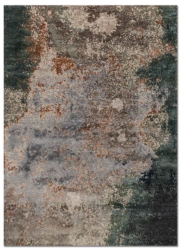 uvenuti ivory wool and bamboo silk hand knotted Rug - HeadShot