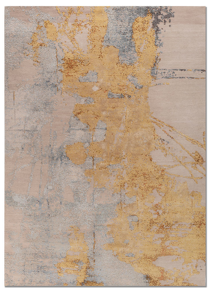 uvenuti pink and purple wool and bamboo silk hand knotted Rug - HeadShot