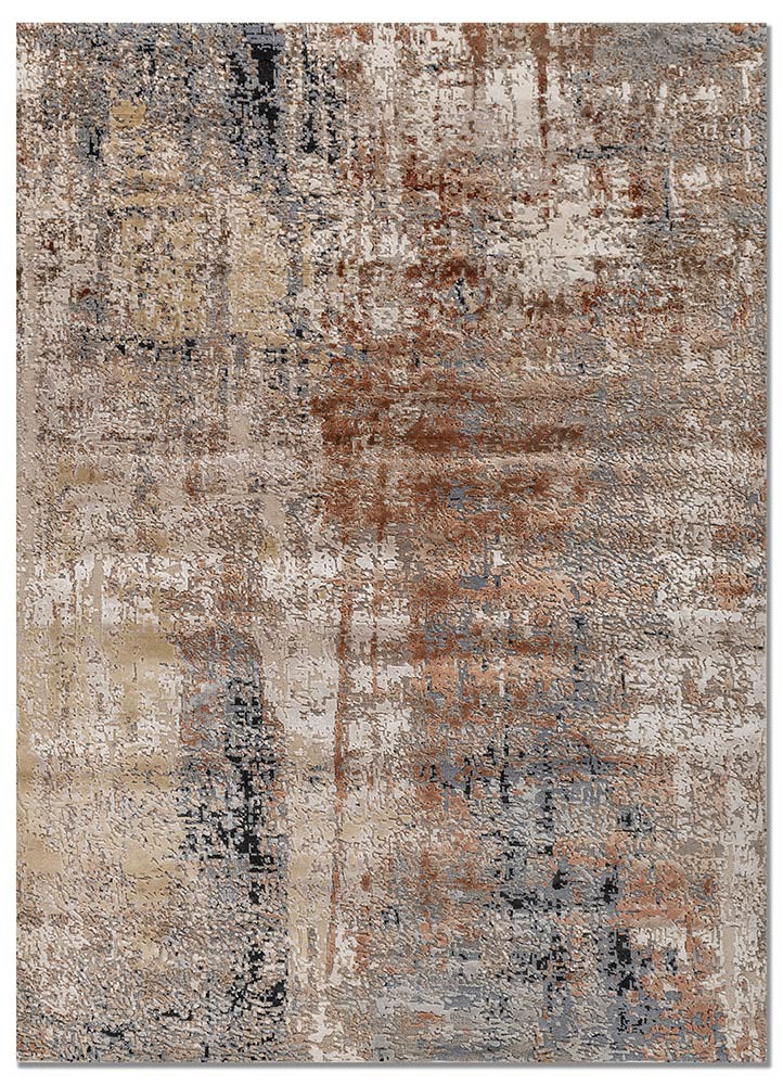 uvenuti ivory wool and bamboo silk hand knotted Rug - HeadShot