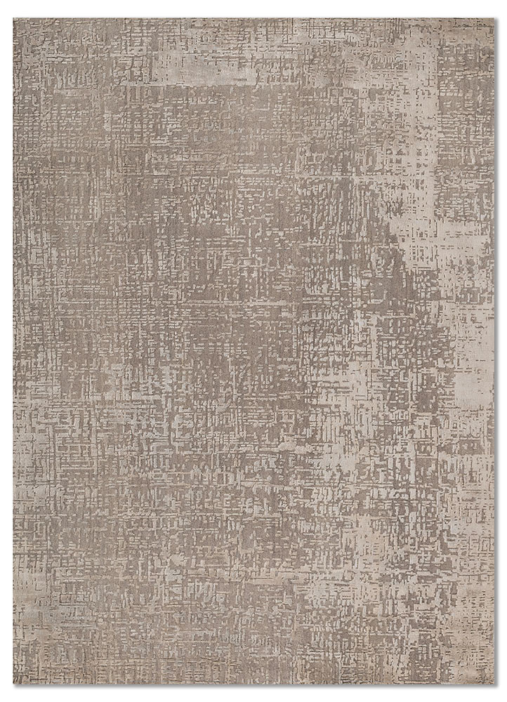 entropy ivory wool and bamboo silk hand knotted Rug - HeadShot entropy ivory wool and bamboo silk hand knotted Rug - HeadShot