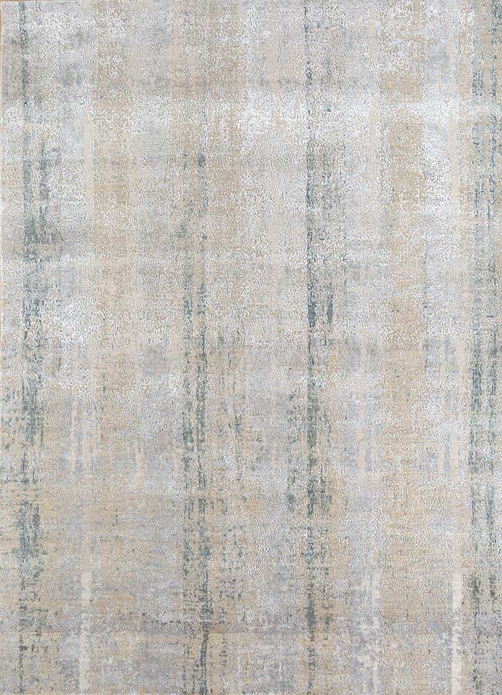 uvenuti ivory wool and bamboo silk hand knotted Rug - HeadShot