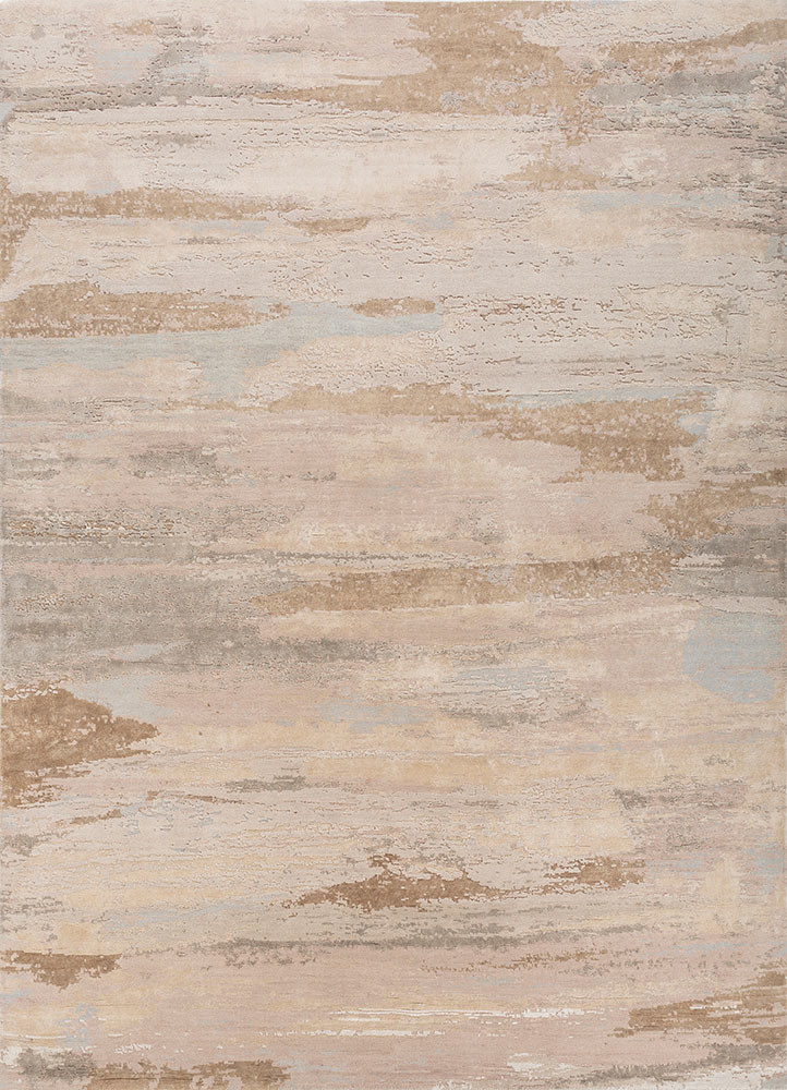 entropy blue wool and bamboo silk hand knotted Rug - HeadShot entropy blue wool and bamboo silk hand knotted Rug - HeadShot