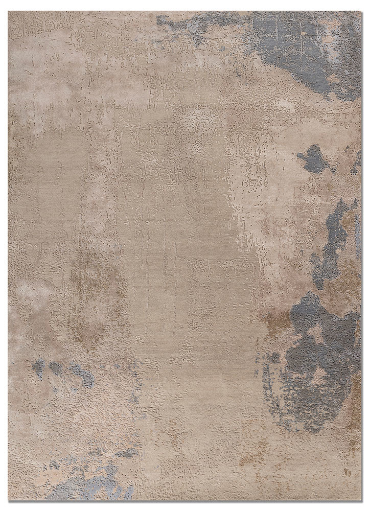 uvenuti ivory wool and bamboo silk hand knotted Rug - HeadShot