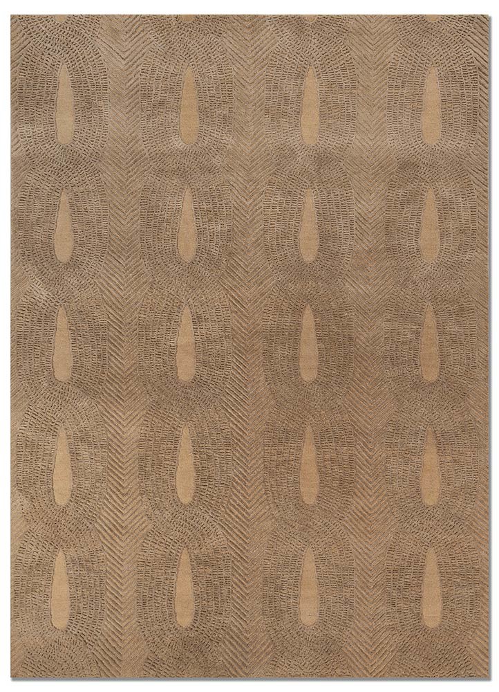 azalea beige and brown wool and bamboo silk hand knotted Rug - HeadShot azalea beige and brown wool and bamboo silk hand knotted Rug - HeadShot