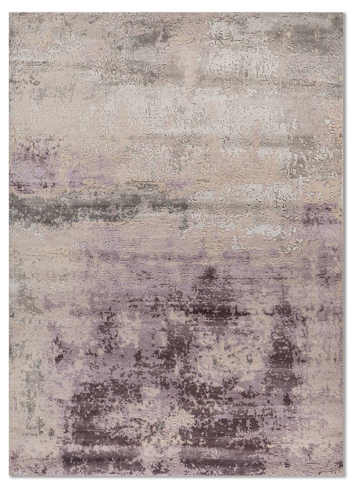 uvenuti ivory wool and bamboo silk hand knotted Rug - HeadShot