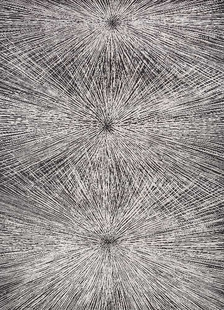 blue blue wool and bamboo silk hand knotted Rug