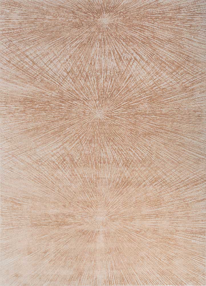  ivory wool and bamboo silk hand knotted Rug