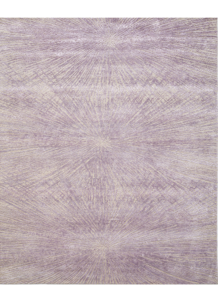 grey and black grey and black wool and bamboo silk hand knotted Rug