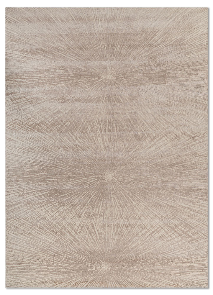ivory ivory wool and bamboo silk hand knotted Rug