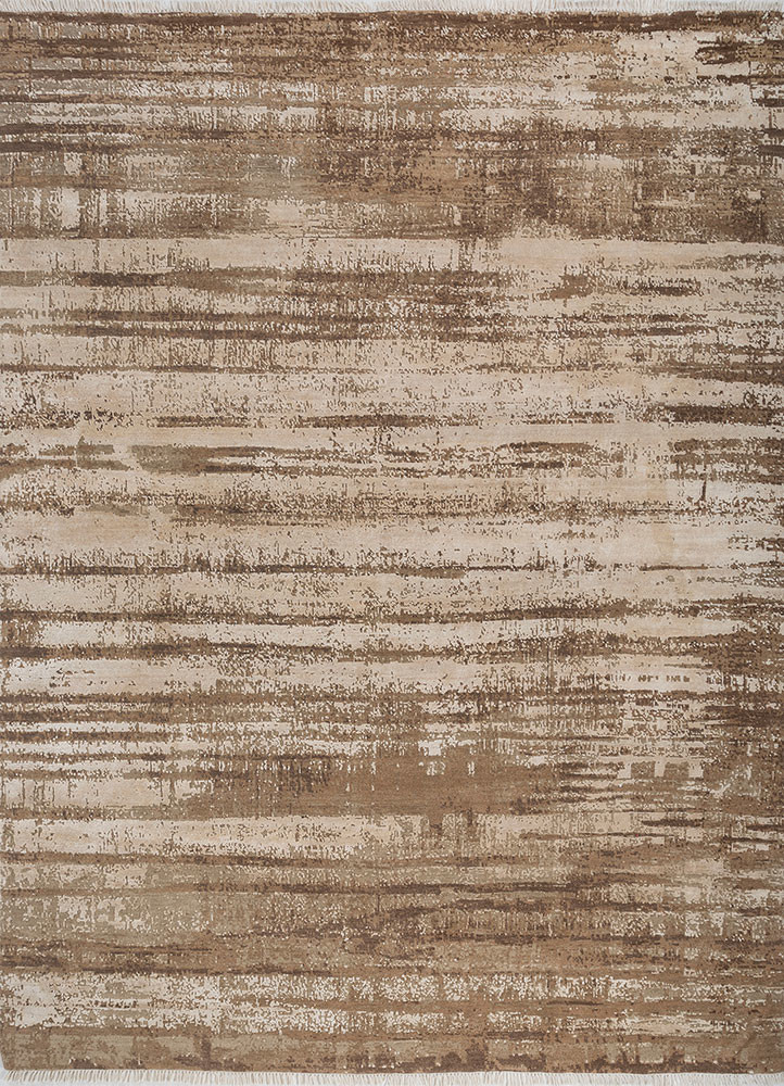 entropy ivory wool and silk hand knotted Rug - HeadShot entropy ivory wool and silk hand knotted Rug - HeadShot