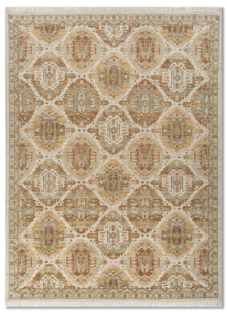 gulnar ivory wool hand knotted Rug