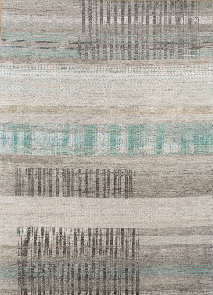 blue blue afghan wool hand knotted Rug