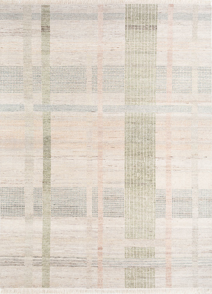 ivory ivory afghan wool hand knotted Rug