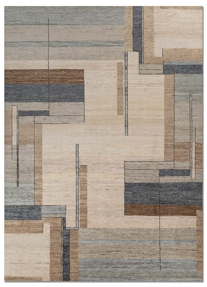 blythe ivory wool hand knotted Rug - HeadShot