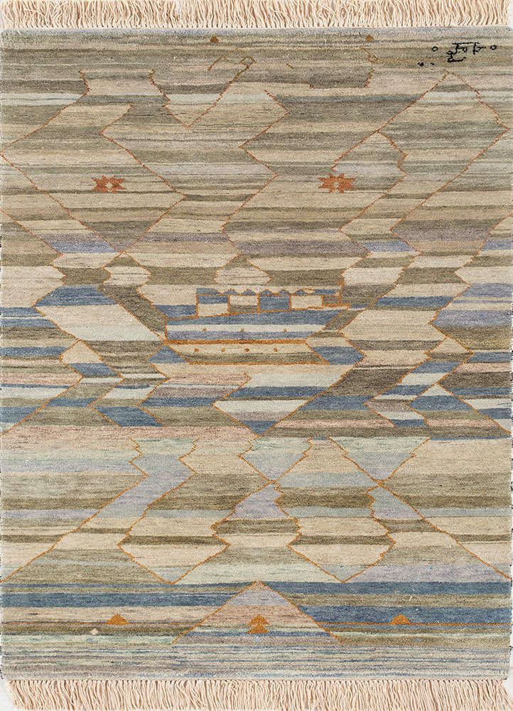 Freedom Manchaha Blue Hand Knotted Wool and Silk RugsLub31Jaipur Rugs