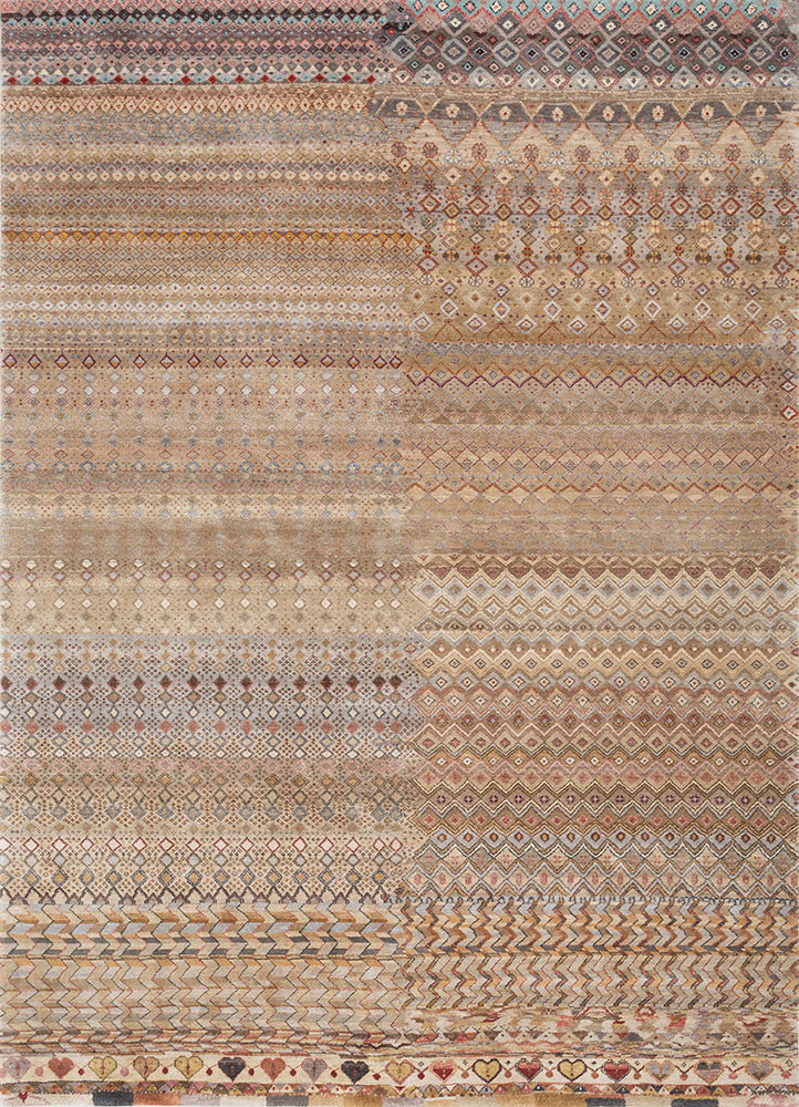manchaha ivory silk hand knotted Rug - HeadShot manchaha ivory silk hand knotted Rug - HeadShot