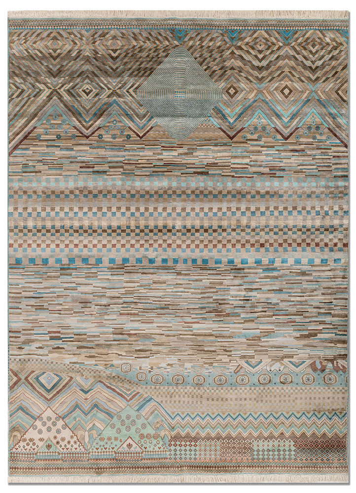 manchaha ivory silk hand knotted Rug - HeadShot manchaha ivory silk hand knotted Rug - HeadShot